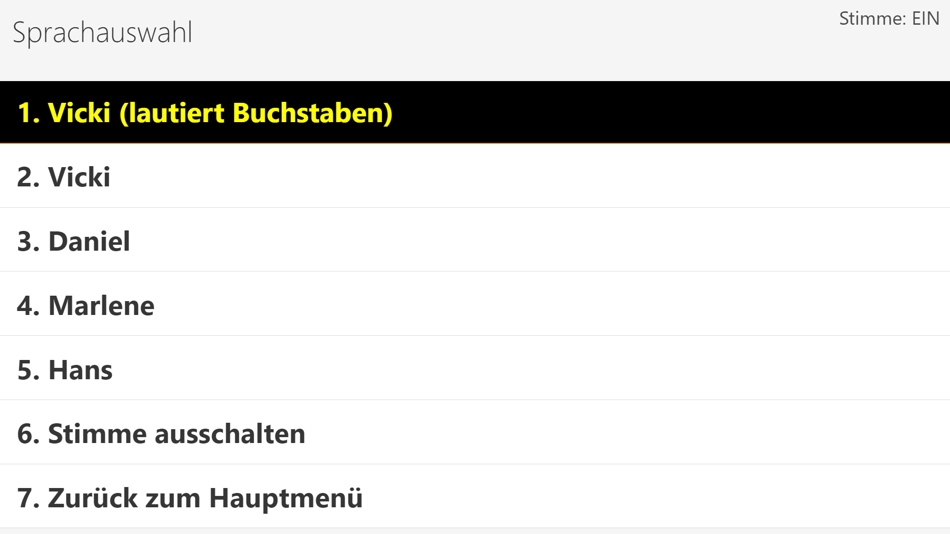 Sprachauswahl