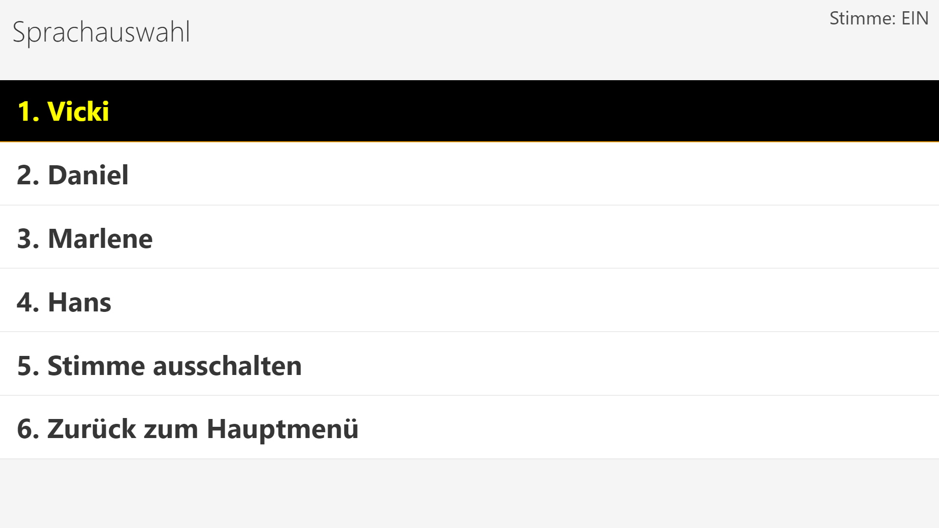 Sprachauswahl