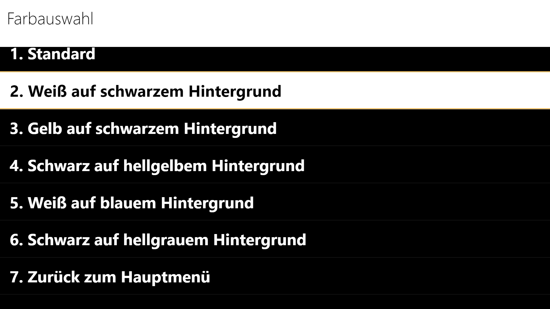 Weiß auf schwarzem Hintergrund